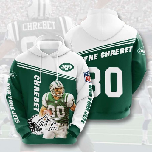 Fly High with All-Over Print New York Jets 3D Hoodie for Men