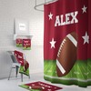 Football Custom Personalized Shower Curtain Set with Optional Accessories