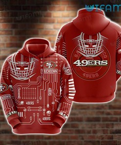 Football Field Design San Francisco 49ers All Over Print 3D Hoodie