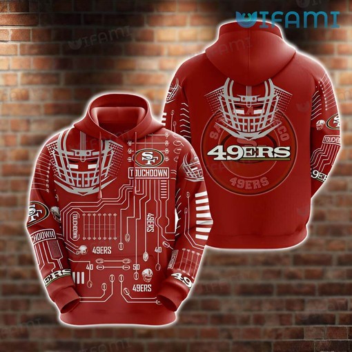 Football Field Design San Francisco 49ers All Over Print 3D Hoodie