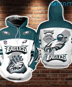 Football Helmet Gloves Philadelphia Eagles - Mens 3D Hoodies with Unique Design