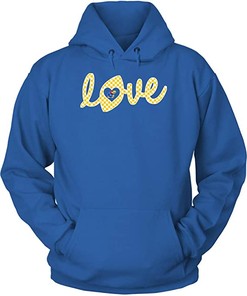 Football Love Lowercase Checkered Pattern Kansas Jayhawks Shirt - NCAA College Shirts for Men