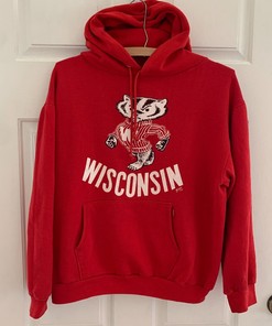 Football Team: Vintage 70s 80s Wisconsin Badgers Red Sportswear Sweatshirt, Hoodie, Crewneck