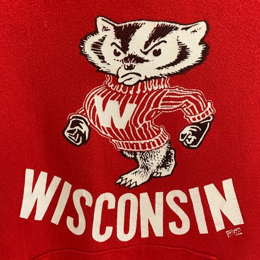 Football Team: Vintage 70s 80s Wisconsin Badgers Red Sportswear Sweatshirt, Hoodie, Crewneck - Image 2