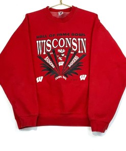 Football Team: Vintage Wisconsin Badgers Hall Of Fame Bowl Red Sweatshirt, Hoodie, Crewneck