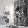 Forevermore Skulls Couple Shower Curtain Set for a Gothic Bathroom