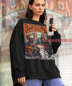 Four Horsemen of Apocalypse Sweatshirt, Vintage Tee for Men and Women, Fan Sweater with Retro 90s Aesthetic
