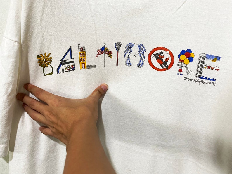 Free Shipping Vintage 1992 Baltimore Tee In Various Sizes for Fans - Image 2