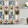 French Bulldog Luxury Shower Curtain | Colorful Cute Pet Dog Fabric Home Bathroom Decor