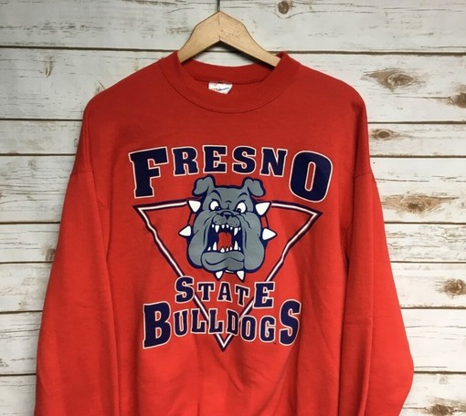 Fresno State Bulldogs Football Basketball Vintage Style Sweatshirt, Ideal Fresno State Sweater