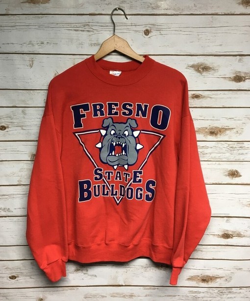 Fresno State Bulldogs Football Basketball Vintage Style Sweatshirt, Ideal Fresno State Sweater - Image 2
