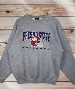 Fresno State Bulldogs Vintage Style Crewneck Sweatshirt Pullover - 90s Champion