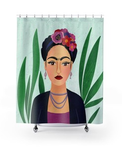 Frida Kahlo Shower Curtain with Artistic Design, Perfect for Chic Bathrooms