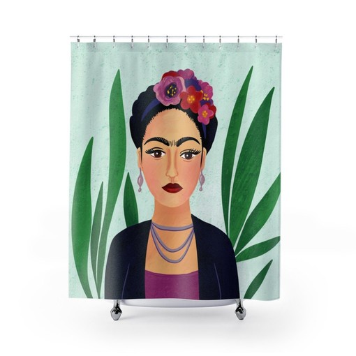 Frida Kahlo Shower Curtain with Artistic Design, Perfect for Chic Bathrooms