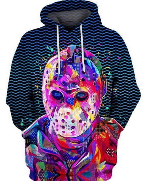 Friday 13th Jason Voorhees Pop Portraits Halloween 3D Hoodie with Unique Horror Design