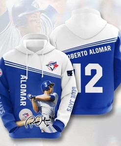 Full Print Hoodie in 3D Design of Toronto Blue Jays - Perfect for Fans