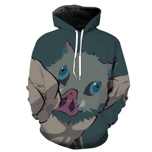Full Print Inosuke Demon Slayer 3D Hoodie - Men's All Over Print Hoodies