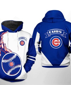 Full Size Print 3D Hoodie - Chicago Cubs Classic Design