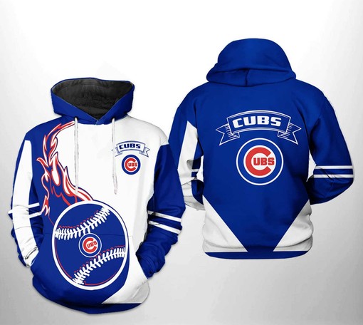 Full Size Print 3D Hoodie - Chicago Cubs Classic Design