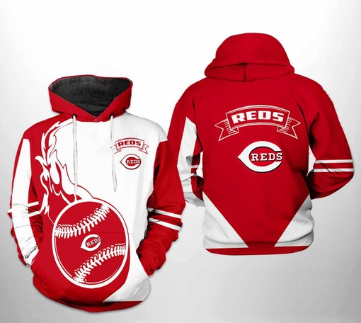 Full Size Print 3D Hoodie - Cincinnati Reds Classic Design