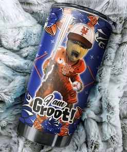 Fun New York Mets MLB Tumbler with Groot Design for Passionate Baseball Fans