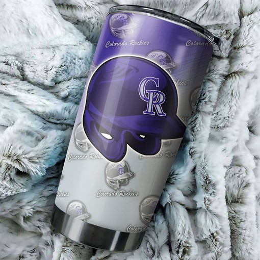 Fun and Playful Colorado Rockies MLB Tumbler with Lovable Dog Design and Iconic MLB Logo - Image 2