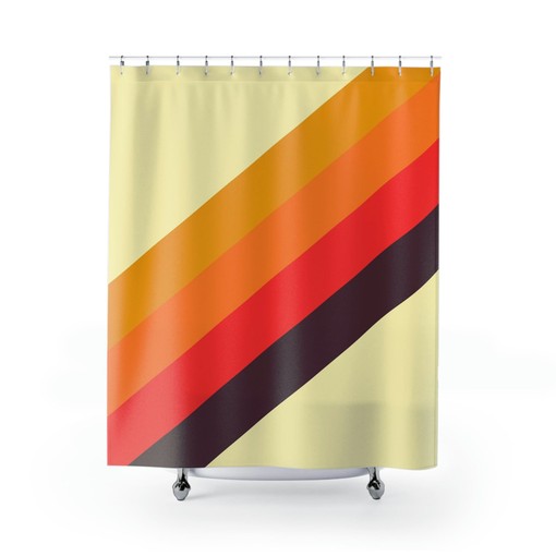 Funky Retro Boho Shower Curtain - Hippie Bathroom Accessory with Unique Vibe - Image 2