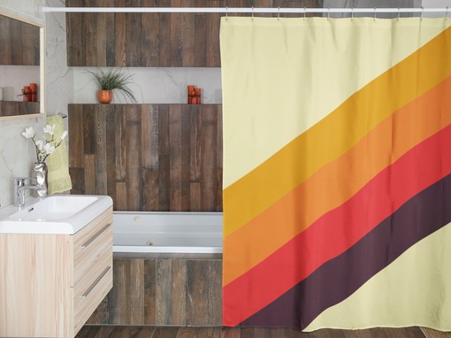 Funky Retro Boho Shower Curtain - Hippie Bathroom Accessory with Unique Vibe - Image 4