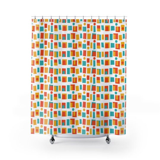 Funky Retro Shower Curtain for MCM Bath Decor with Vintage Appeal - Image 3