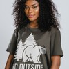 Funny Bear Camping Shirt, Camper T-Shirt, Go Outside Tee, Bear Kills You Movie Shirts for Women
