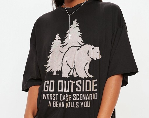 Funny Bear Camping Shirt, Camper T-Shirt, Go Outside Tee, Bear Kills You Movie Shirts for Women - Image 2