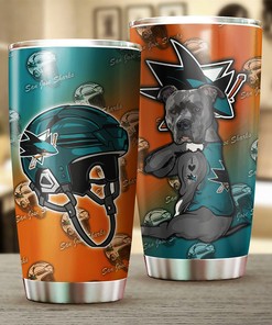 Funny Dog Design San Jose Sharks NHL Tumbler