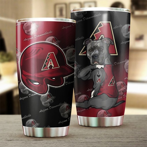 Funny Dog Quote for Animal Lovers with Personalized Design - Arizona Diamondbacks MLB Tumbler with MLB Coffee Tumbler