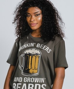 Funny Drinking Beer Shirt, Brewery Shirt for Men, Gift for Beer Lover, Drunk Beers and Growin Beards Unisex Tee
