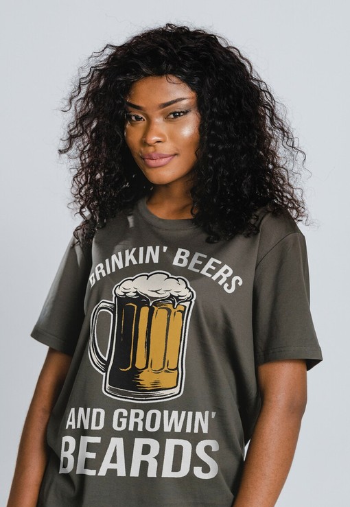 Funny Drinking Beer Shirt, Brewery Shirt for Men, Gift for Beer Lover, Drunk Beers and Growin Beards Unisex Tee