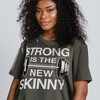 Funny Fitness Gym Weightlifting Workout Shirt, Minimalist Movie Shirts, Strong Is The New Skinny Tees