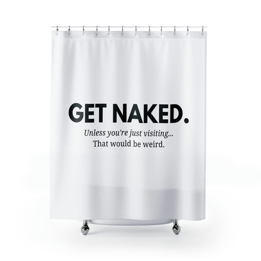Funny Modern Valentine Gift Naked Shower Curtain