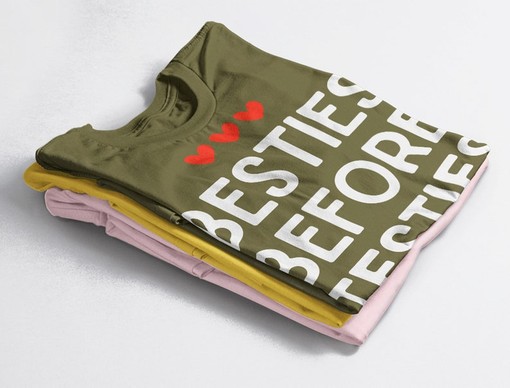 Funny Movie Shirts: Besties Before Testies Unisex Tees, Valentine's Day Shirt, Sarcastic Gift For Movie Fans - Image 4