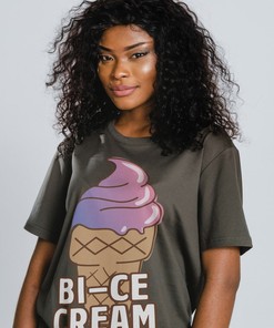 Funny Movie Shirts: Bi-Ce Cream Tees, Bisexual Pride Shirt, Pocket Ice Cream T-Shirt, Pride Shirt
