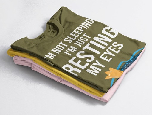 Funny Resting Eyes Movie T-Shirts, I'm Not Sleeping I Am Resting My Eyes Unisex Tees, Funny Gift for Parents - Image 4