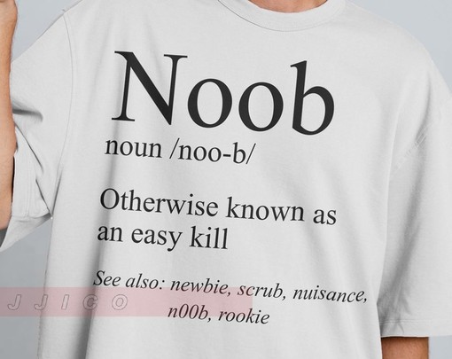 Gamer Shirt, Funny Noob Definition Unisex Tee, Video Game Tee, Game Shirt, Computer Geek Tshirt, Minimalist Clothing - Image 2