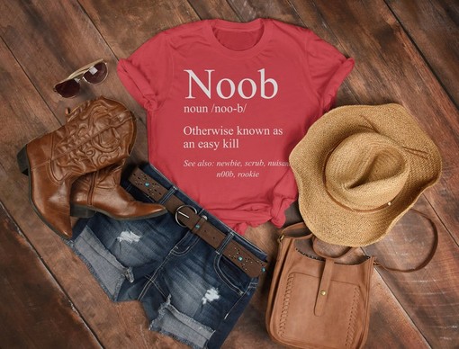 Gamer Shirt, Funny Noob Definition Unisex Tee, Video Game Tee, Game Shirt, Computer Geek Tshirt, Minimalist Clothing - Image 3