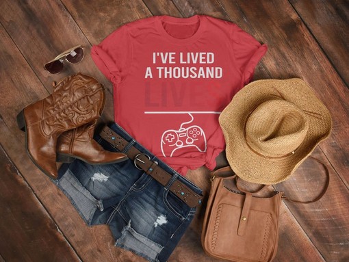 Gaming Movie Shirts, I've Lived A Thousand Lives Unisex shirt, Gaming T-Shirt, Gifts for Gamer VideoGame Shirt - Image 3