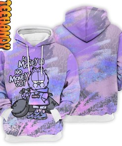 Garfield Zen Master All Money In 3D Hoodie Print with Unique Design