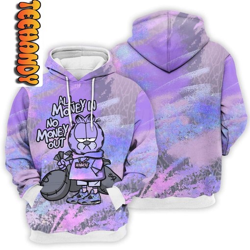 Garfield Zen Master All Money In 3D Hoodie Print with Unique Design