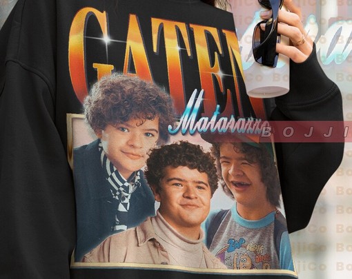Gaten Matarazzo Vintage Sweatshirt, Stranger Things Unisex Sweater for Fans, 90s Tee with Sadie Sink, Finn Wolfhard - Image 4
