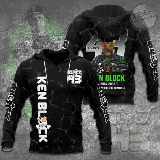 Gear Up Like Ken Block with All Over Print 3D Hoodie featuring His Signature Design