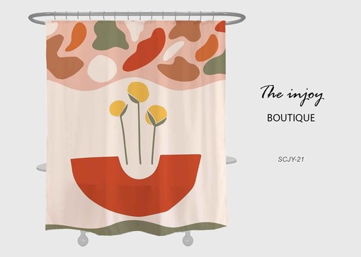 Geometric Abstract Trees Vintage Shower Curtain, Bath Decor Ideas Housewarming Gift, Waterproof Shower Curtains