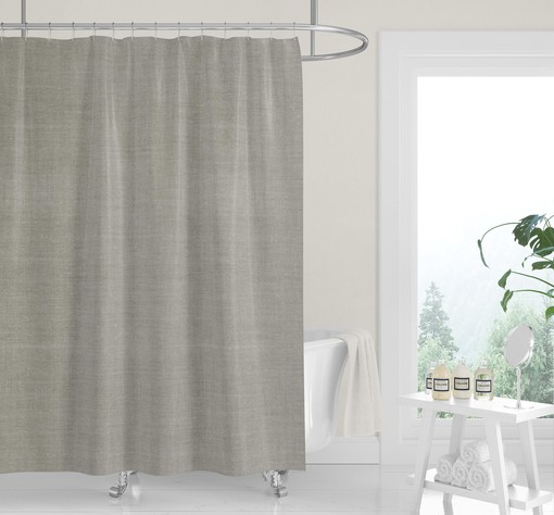 Geometric Gray Black Shower Curtain, Contemporary Casual Minimalist Bath Decor - Image 2