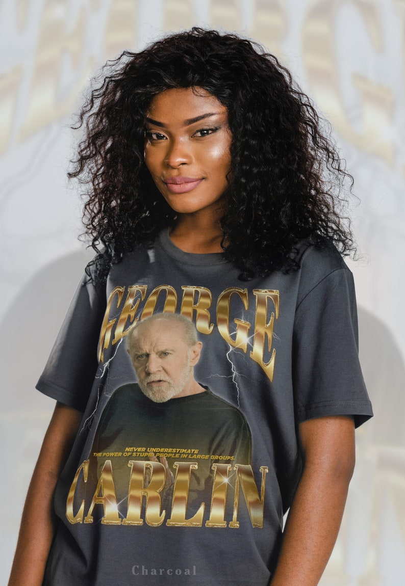 George Carlin Minimalist Movie Shirt: Legend of Sarcastic and Ironic Stand-Up Comedy Quotes